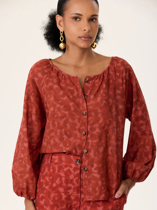 Blusa Bata Botões Oncinha