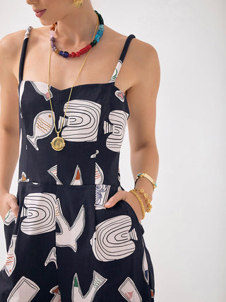 Macacão Pantalona Preto Egeu