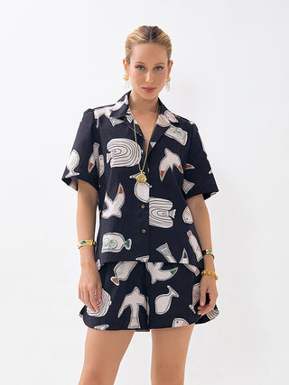 Short Elástico Algodão Egeu