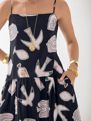 Vestido Arco Babado Alcinha Egeu