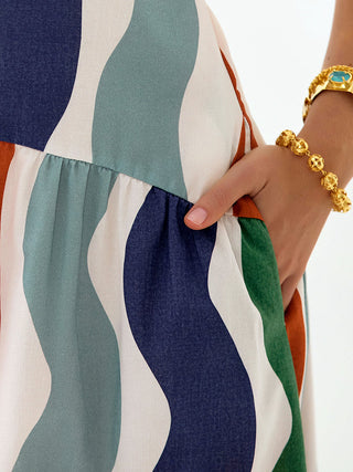 Vestido Arco Babado Alcinha Atlântica