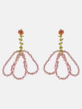 Brinco Meia Flor Rosa