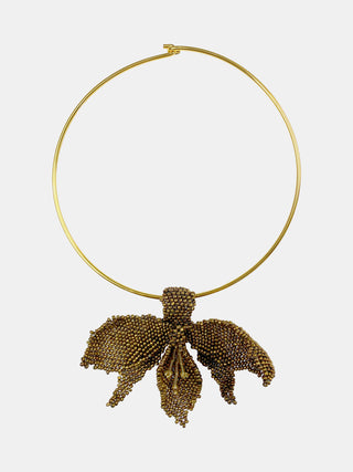 Colar Sagrado Feminino Ouro Velho Aro Dourado