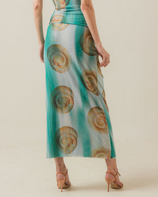 Saia Tarsila Midi Fenda Lateral Franzida