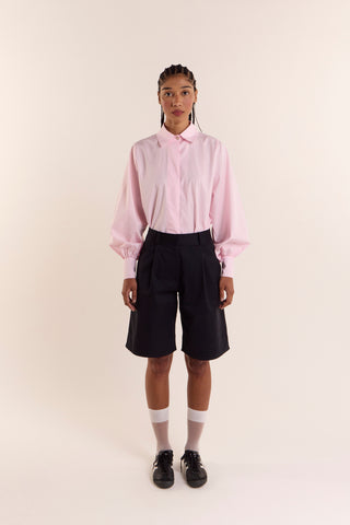 Bermuda Baguete Alfaiataria Preta