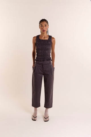 Calça Baguete Alfaiataria Cinza