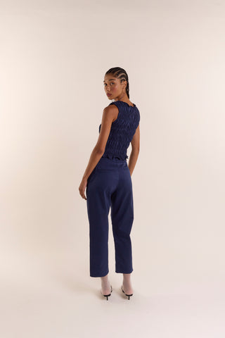 Calça Baguete Alfaiataria Azul