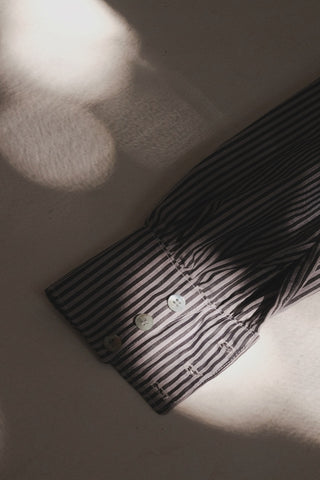 Camisa Coffee Listrada Cinza