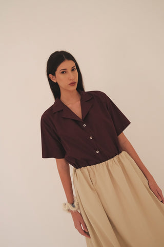 Saia Balonê Midi Latte