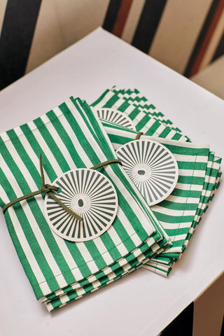 SET 6 GUARDANAPOS LISTRAS OLIVE