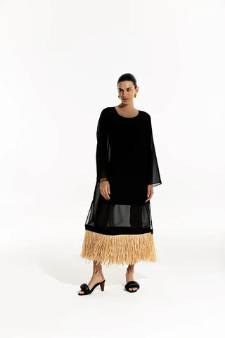 Vestido paleas com mangas