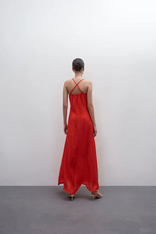 Vestido com jabour ondas