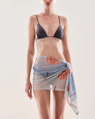 Lenço tule traços