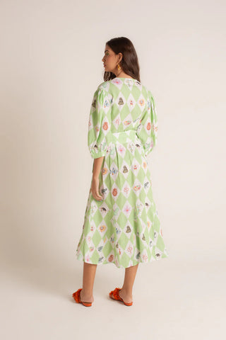 VESTIDO TRANSPASSE CALEIDOSCOPIO AMAZONICO