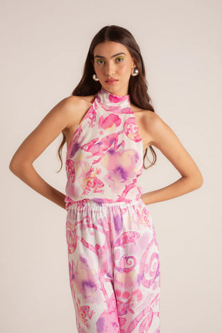 TOP LENÇO FAUNA TIE-DYE