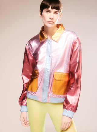Jaqueta Bomber Multicolorida