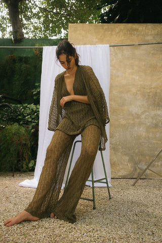 CASAQUETO CROCHET MAYA VERDE S25
