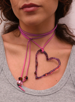 Pingente heart of glass